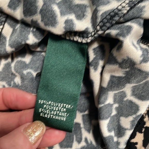 Lauren Ralph Lauren brocade Animal Print Front Ruched Sleeveless Dress Size 12 - Picture 8 of 11